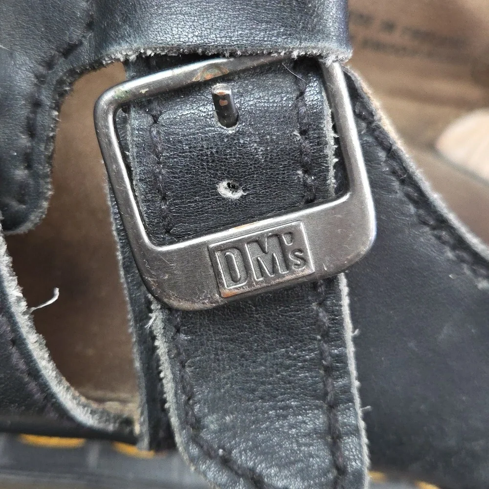 Vintage Dr. Martens Black Leather Fisherman Sandals​ Size 9 Made In ENGLAND